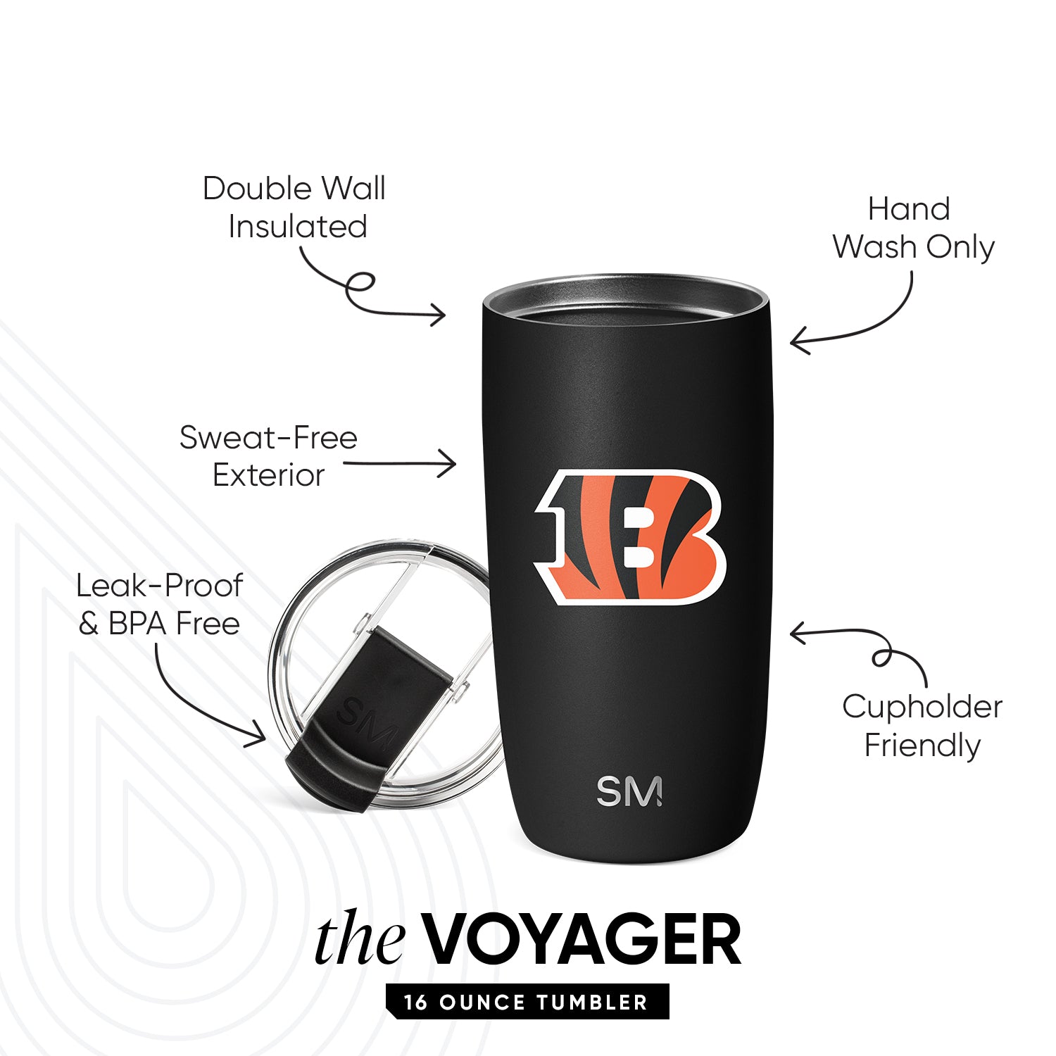 NFL Voyager Tumbler with Clear Flip Lid & Straw - Image 2