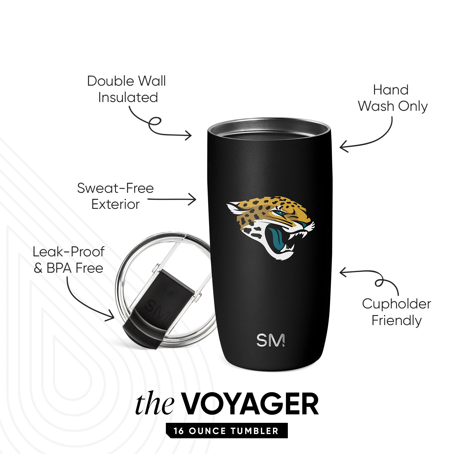 NFL Voyager Tumbler with Clear Flip Lid & Straw - Image 2