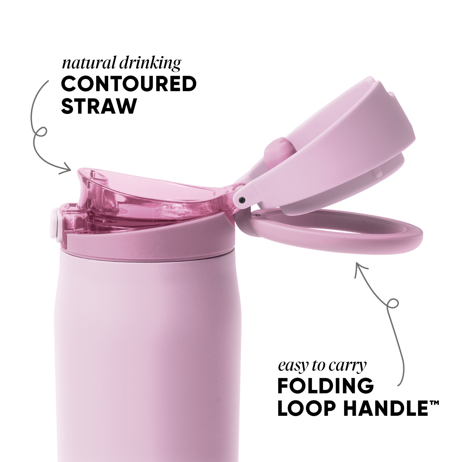 Mesa Loop with Covered Spout - 24oz - Pink Champagne - Image 2