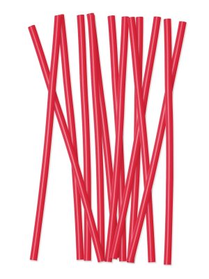Plastic Reusable Drinking Straws 12-Pack