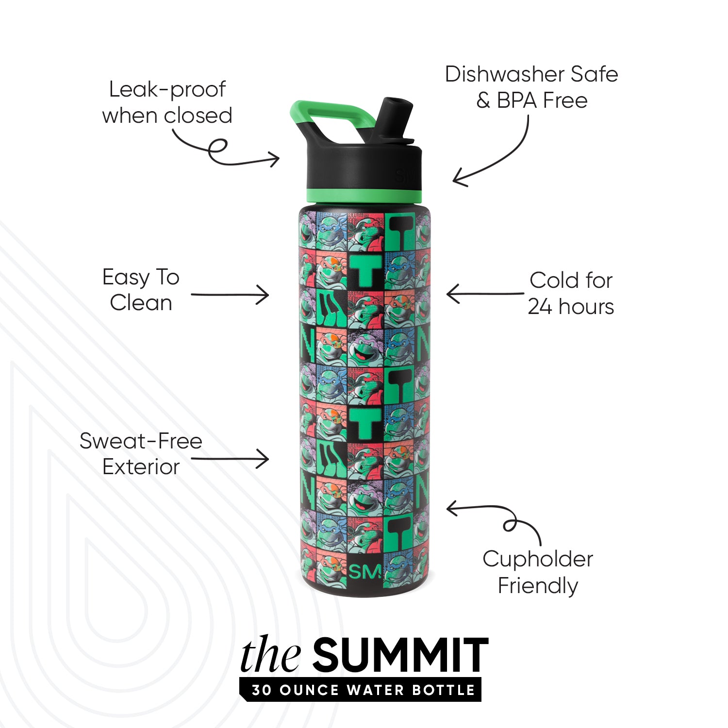 Summit Water Bottle with Straw Lid - Image 2