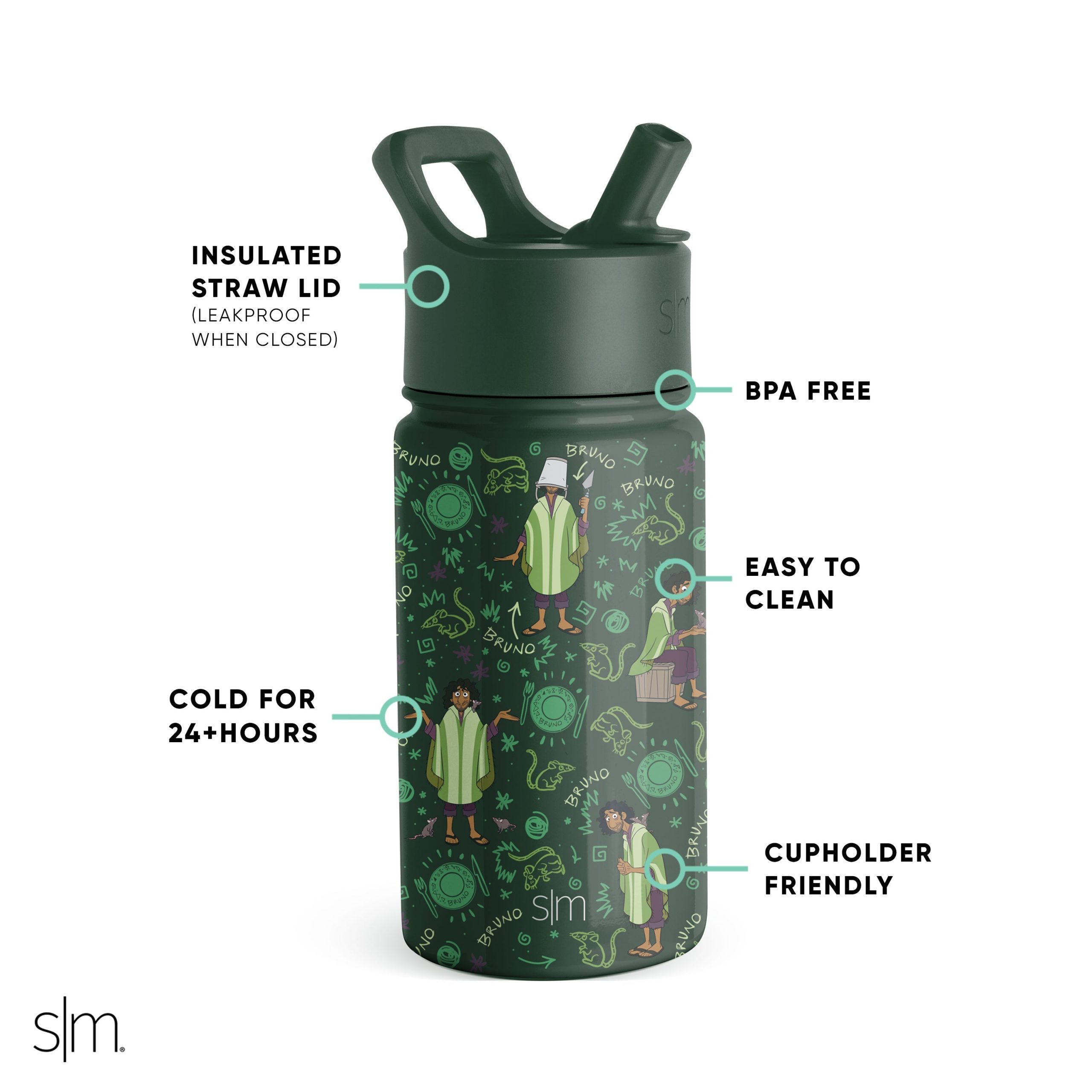 Summit Kids Water Bottle with Straw Lid - Image 2