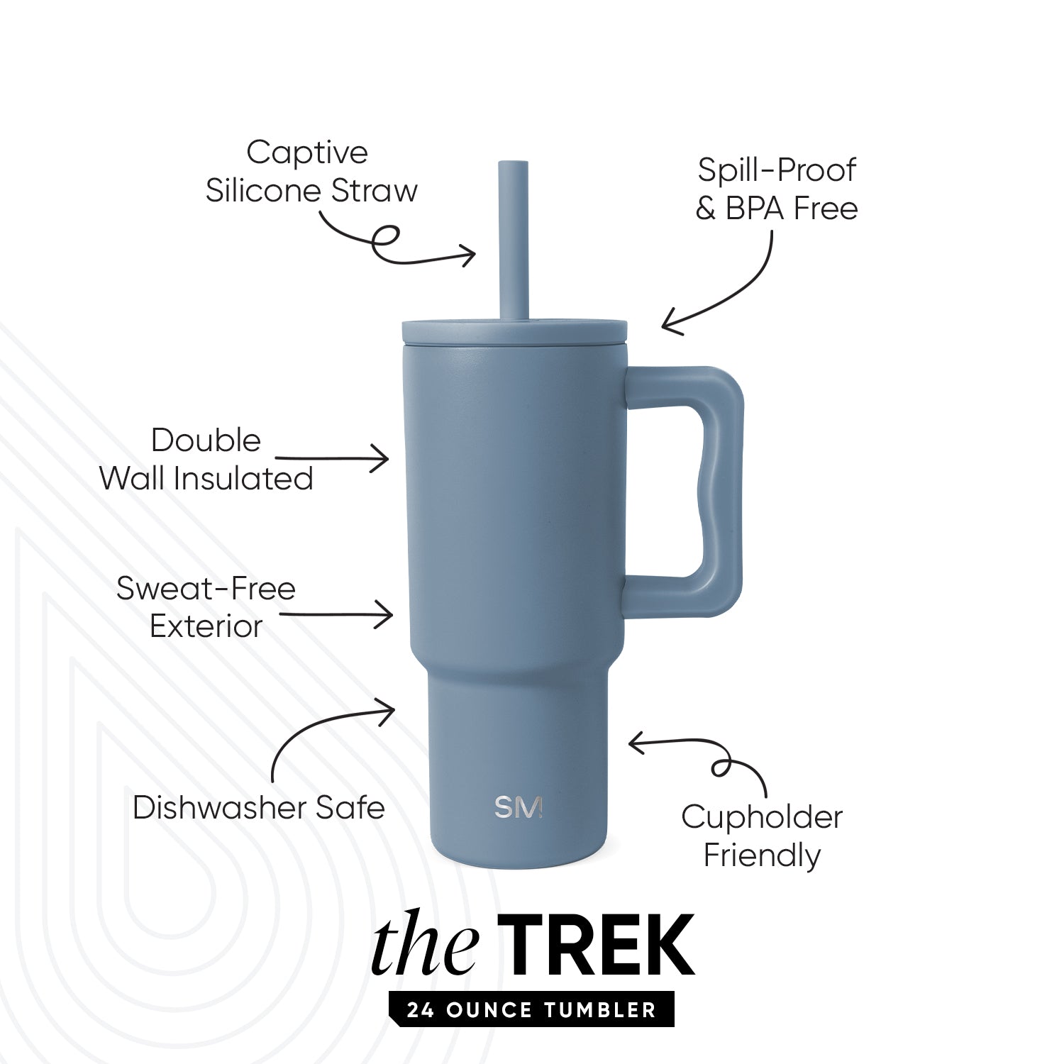Trek Kids Tumbler with Silicone Straw Lid - Image 2