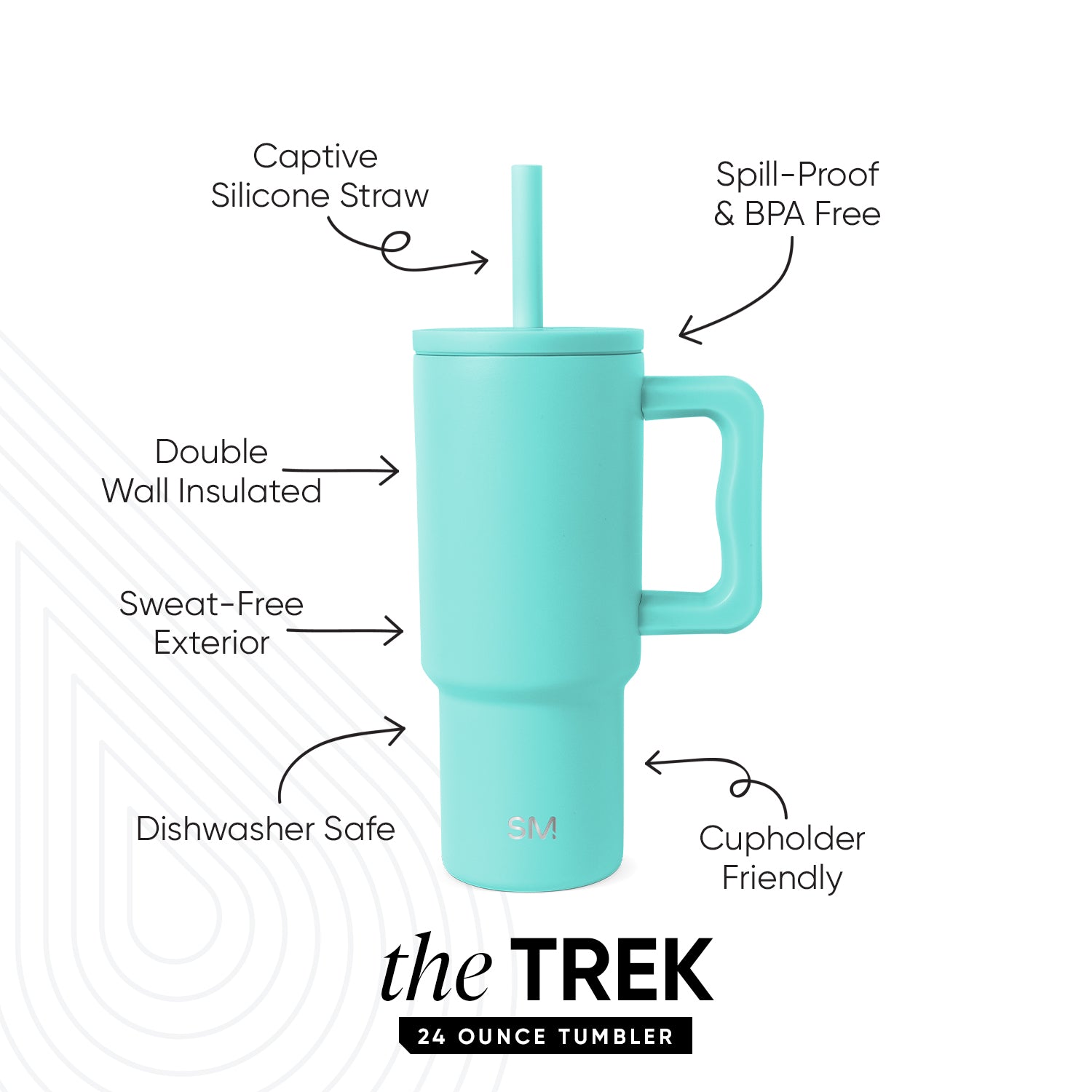 Trek Kids Tumbler with Silicone Straw Lid - Image 2