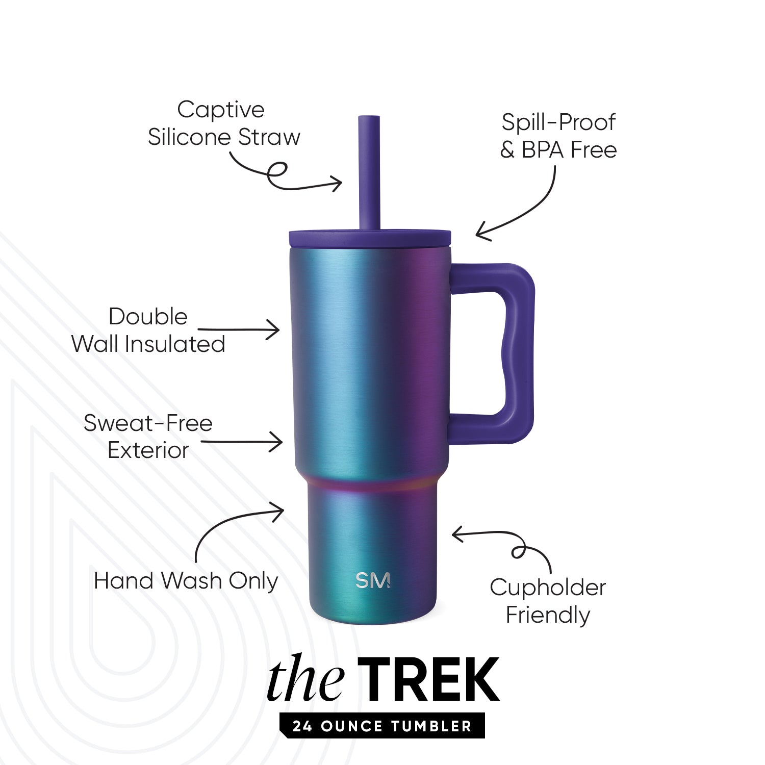 Trek Kids Tumbler with Silicone Straw Lid - Image 2