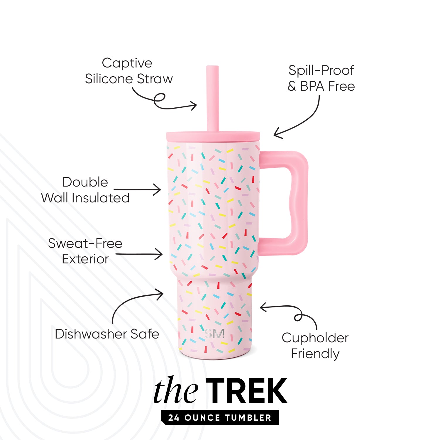 Trek Kids Tumbler with Silicone Straw Lid - Image 2